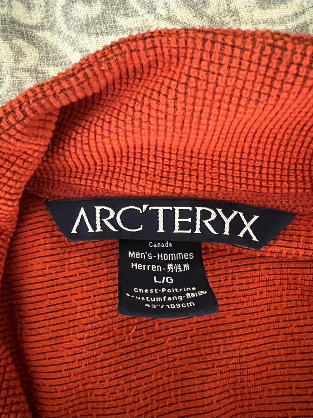 Arcteryx Waffle Polartec Quarter Zip Pullover Base Layer large - Picture 3 of 9